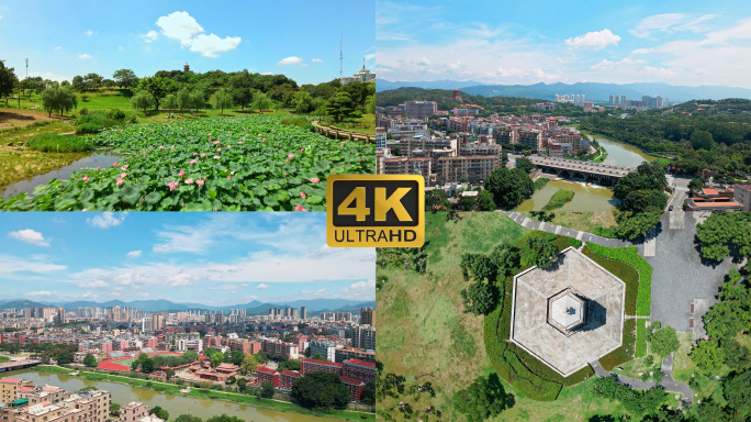 4K厦门同安文笔塔公园航拍视频素材