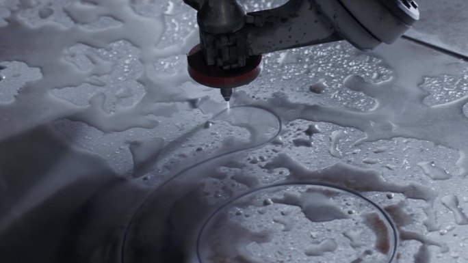 水刀数控切割圆形图案