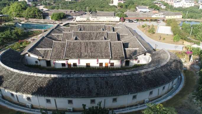 梅州 仁寿庄 航拍 客家围屋航拍景观