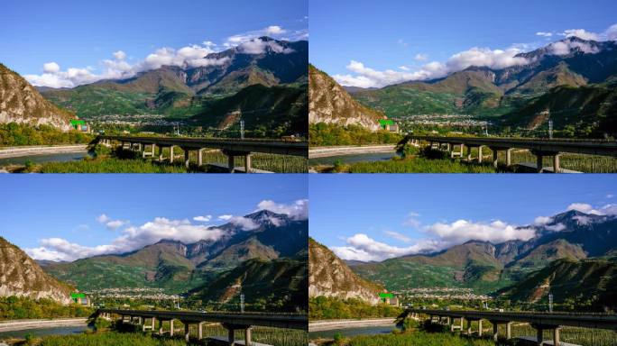 6K延时摄影茂县羌寨风情村庄避暑山庄