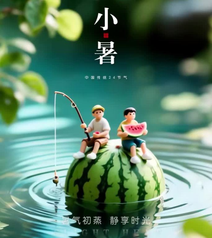 小暑大暑夏至立夏夏天夏日节气微缩景观