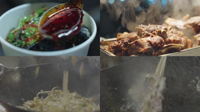 美食烹饪制作过程街头美食