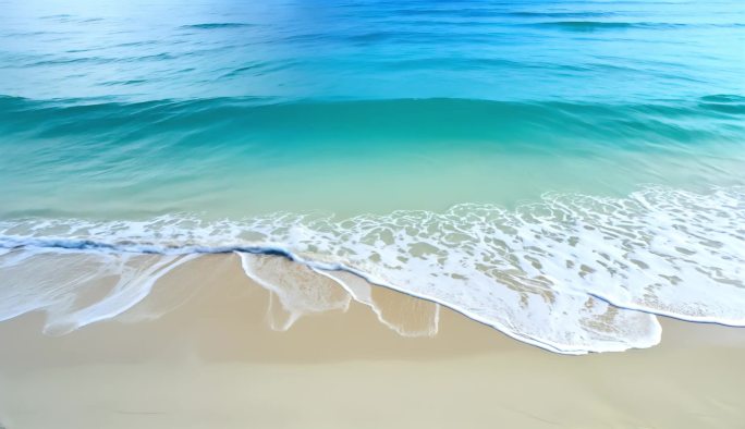 宁静海景树下长椅悠闲自在唯美治愈
