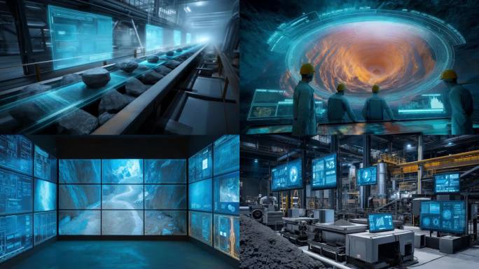 智慧矿产数字开采全息地形图工业自动化控制