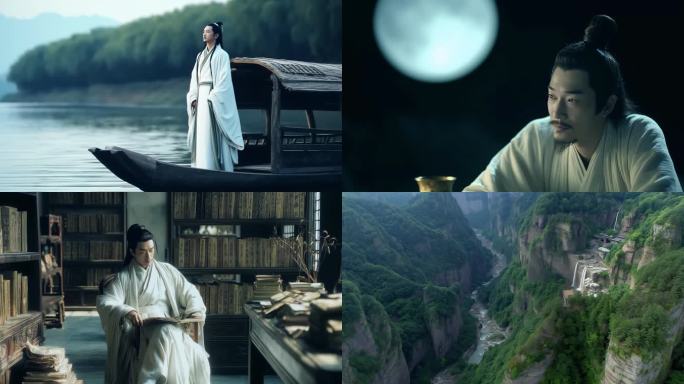 诗仙李白 将进酒 望庐山瀑布 桃花潭