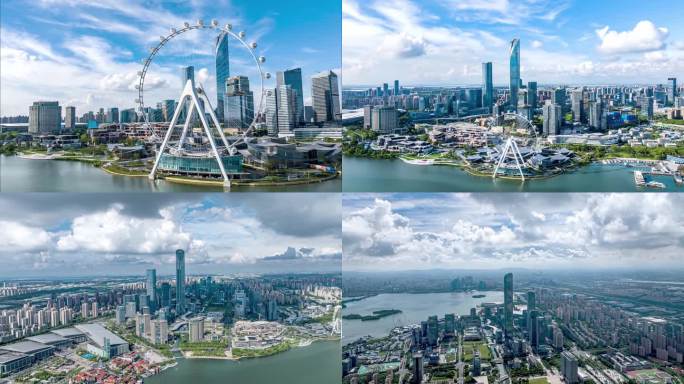 2025苏州国际金融中心摩天轮延时航拍