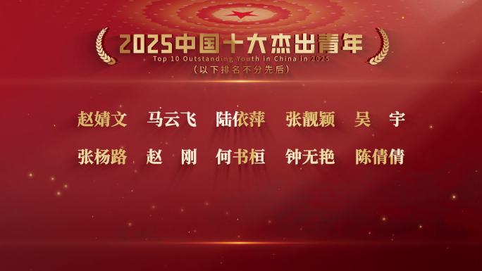 2025年度荣誉榜单颁奖获奖名单AE模板