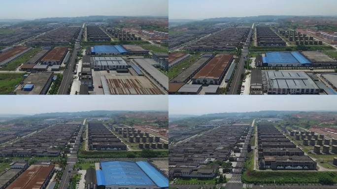 工业园区航拍鸟瞰泸州酒业园区