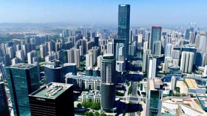 现代都市建筑群风光