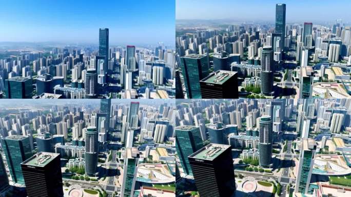 现代都市建筑群风光