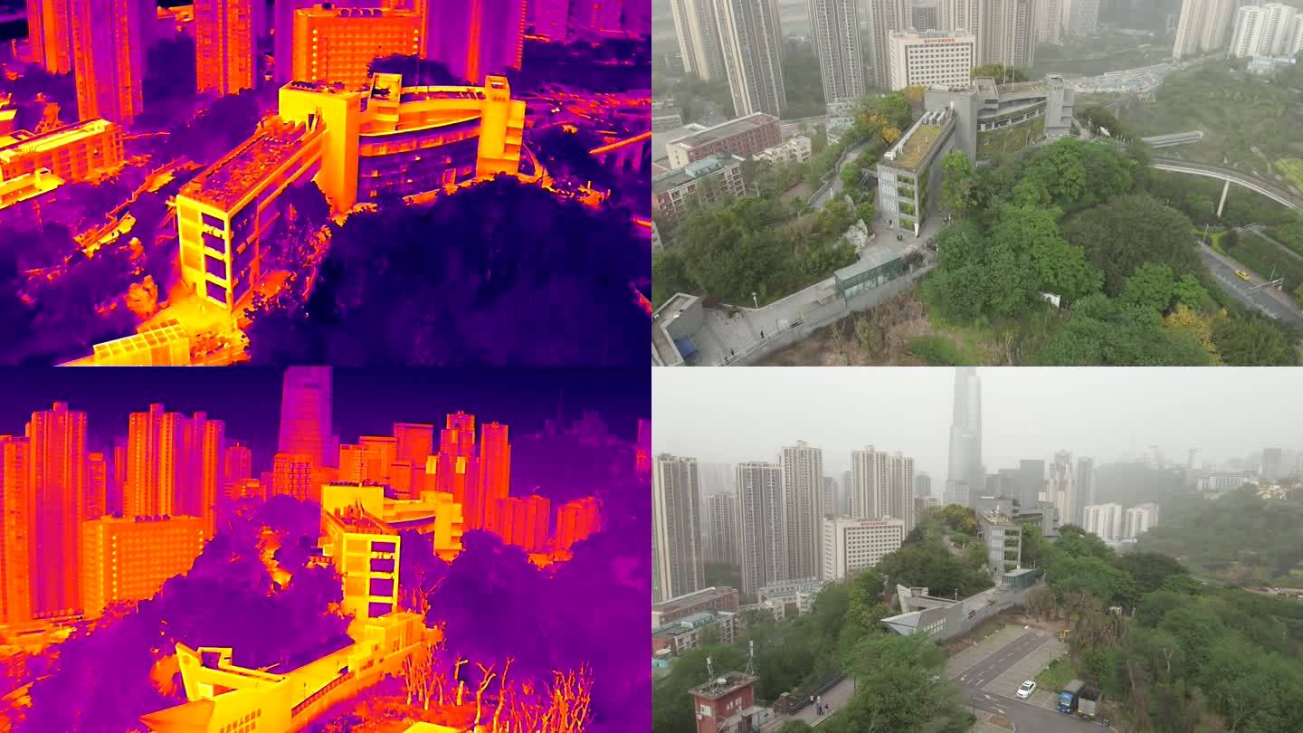 大疆M30T红外热成像与可见光航拍视频