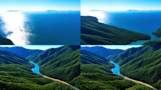 峡谷河流风光