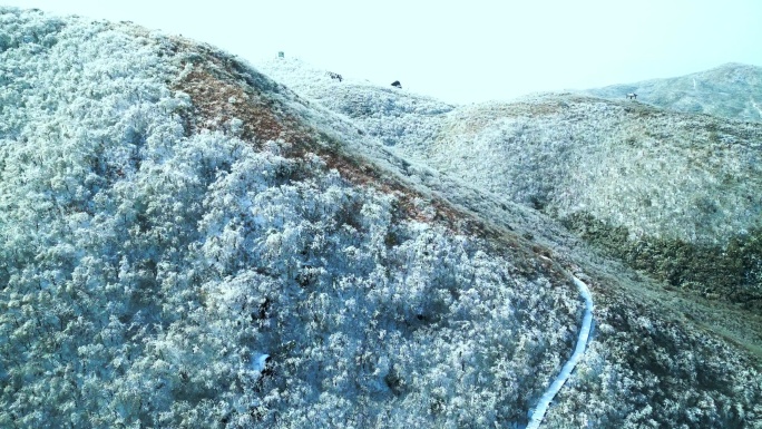 冬季雪山航拍-H
