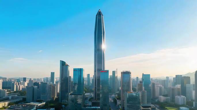免费深圳城市天际线风光