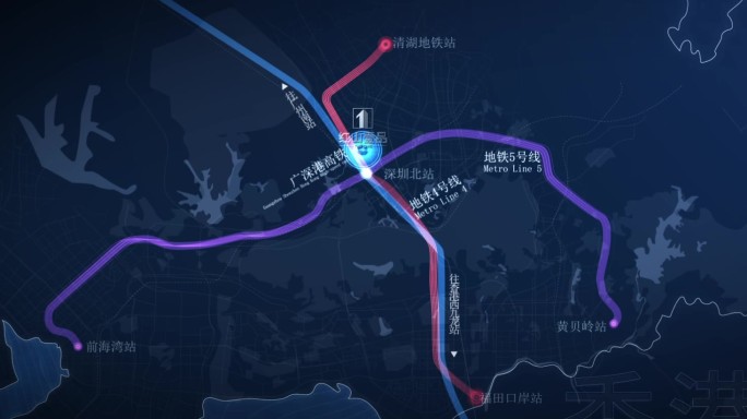 城市轨道交通网络二维区位地图