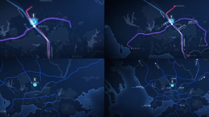 城市轨道交通网络二维区位地图