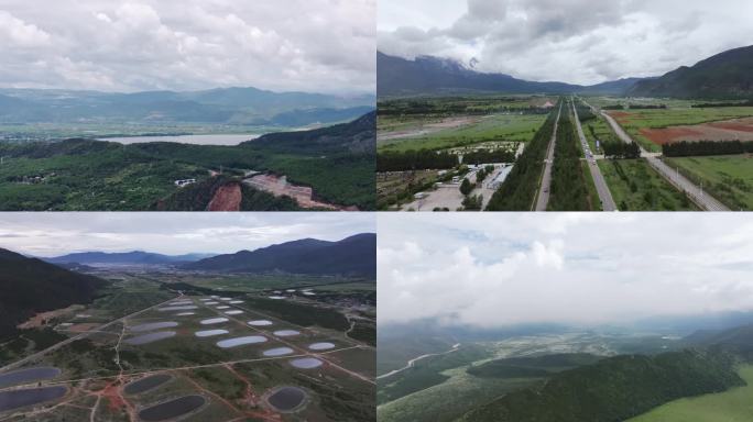 4K大理古城玉龙雪山航拍