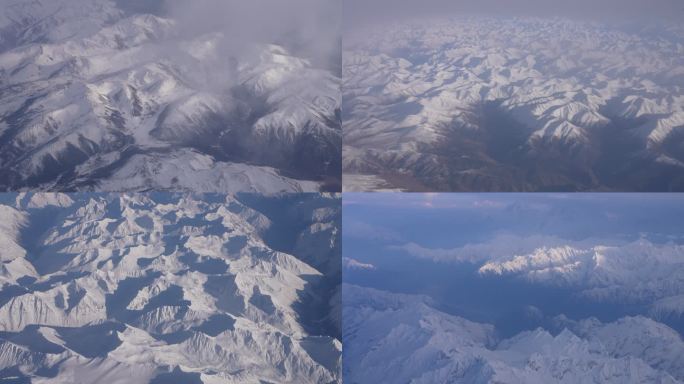 雪山山脉航拍景观