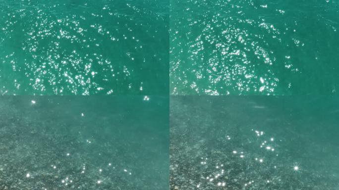 6k星光波光粼粼的清澈湖面上