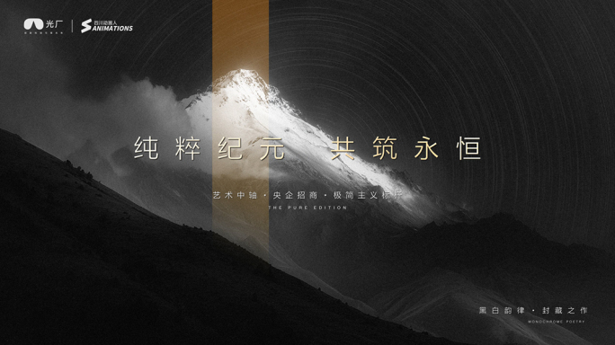 黑白山峰高级质感片头