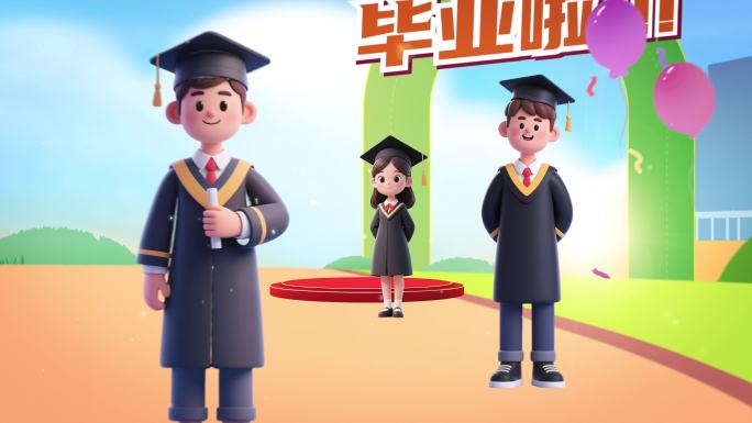青春毕业季卡通动画