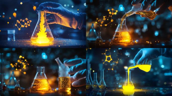 实验室科学实验三角烧瓶化学反应与分子结构
