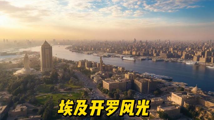 开罗城市风光与尼罗河
