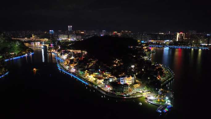 肇庆岩前村 风情街 夜景