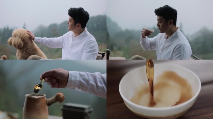 品茗休闲的惬意生活 山间品茶的慢生活
