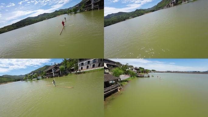 江苏无锡宜兴窑湖小镇竹林穿越机FPV