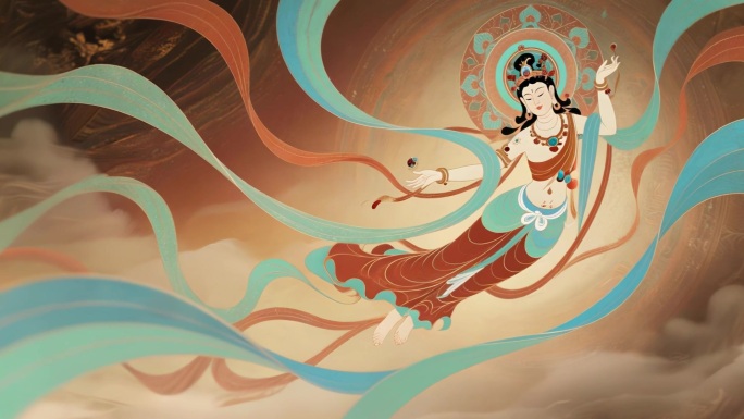 《伎乐飞天》桃李杯 古典敦煌舞背景