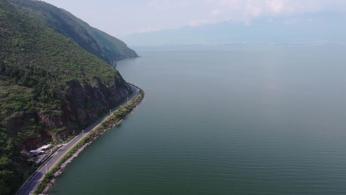 4K大理洱海海平面风景