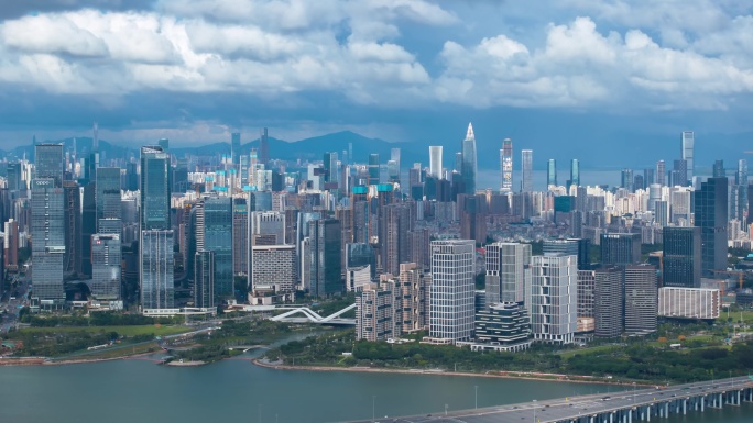 大湾区中心深圳城市 前海CBD建筑群