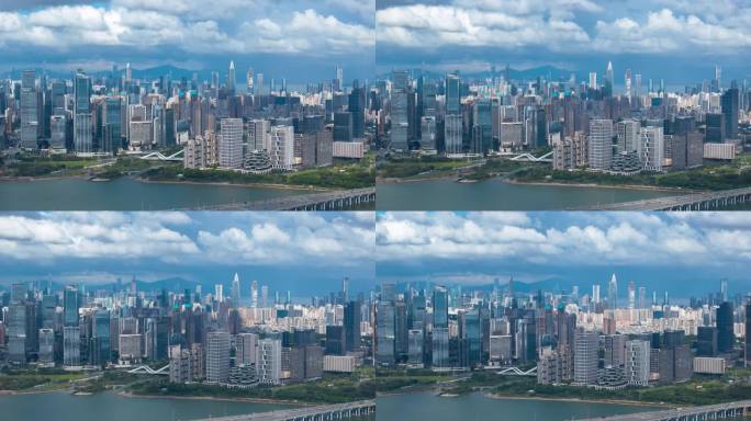 大湾区中心深圳城市 前海CBD建筑群