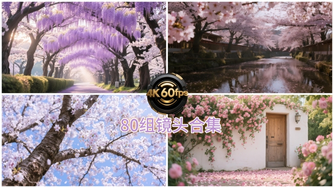 唯美梦幻花的世界春日繁花盛开延时拍摄合集
