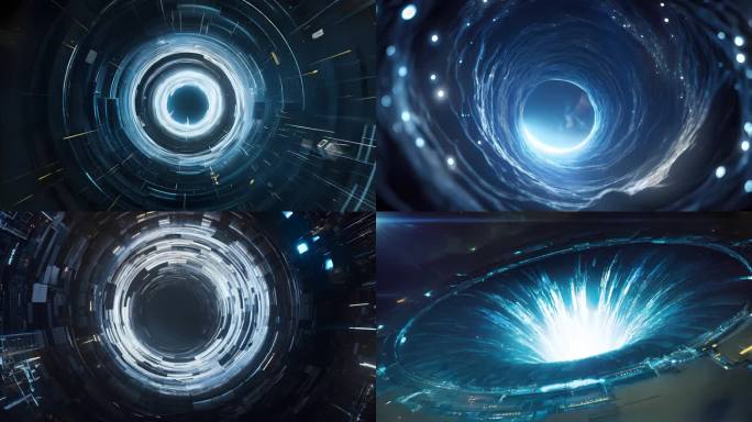 虚拟科技时光黑洞隧道穿梭合集4K
