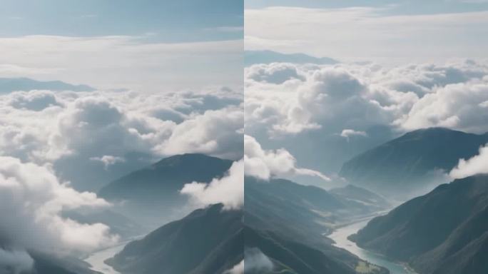 云雾缭绕的山川河流