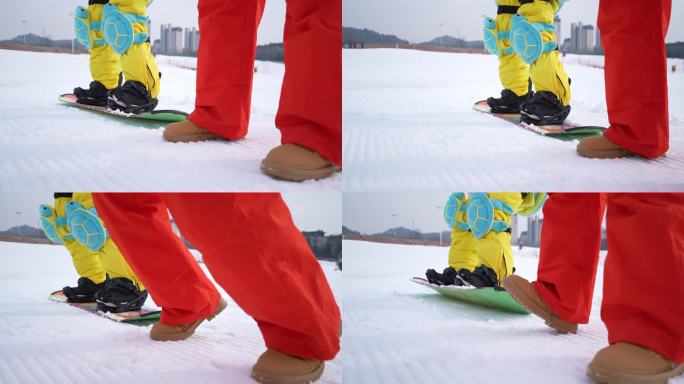 雪地亲子滑雪初体验