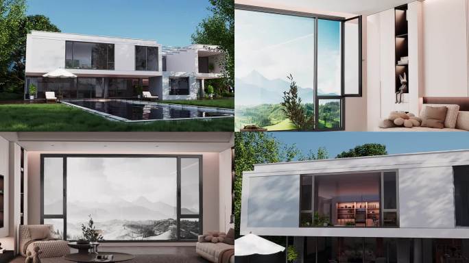 别墅外景加内景(c4d工程文件)