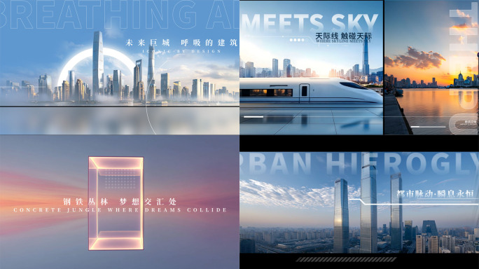 1分钟品牌企业地产快闪分屏广告