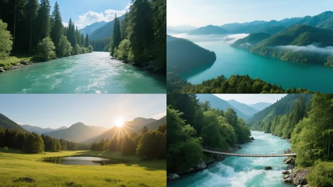 喀纳斯景区美景素材