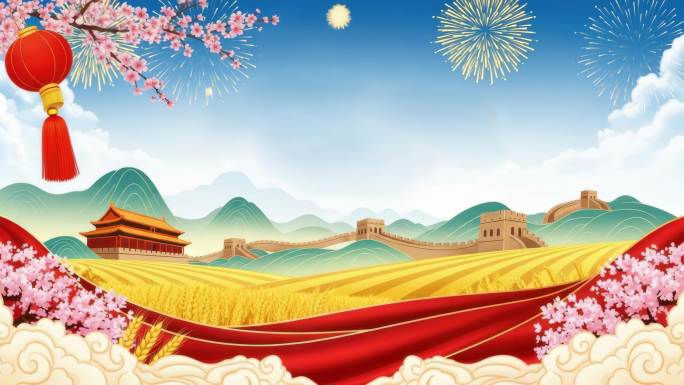 中国风节日庆典背景画面