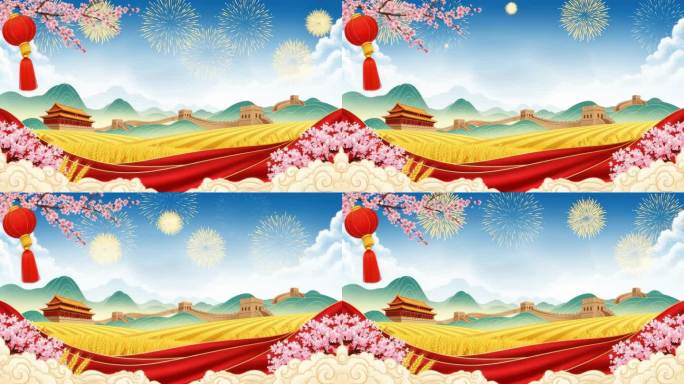 中国风节日庆典背景画面