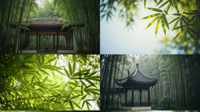 夏日绿色竹子合集