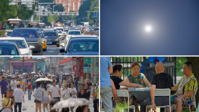 城市热浪 夏天空镜
