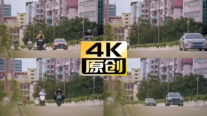 4k人潮汹涌高架桥上下班通勤的人群
