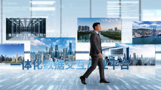 科技图文虚拟屏幕可视化大屏企业历程