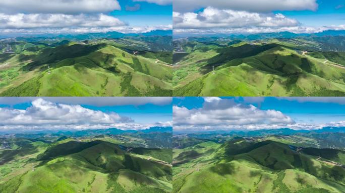 大凉山风光广袤大地绿色山川阳光大地延时