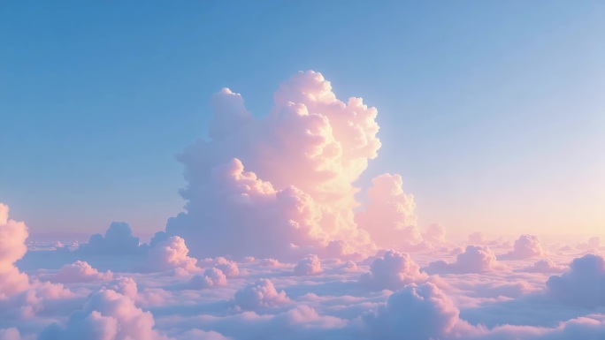 白云云延时夏日晴朗天空唯美云朵