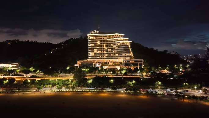 珠海望海楼酒店夜景航拍